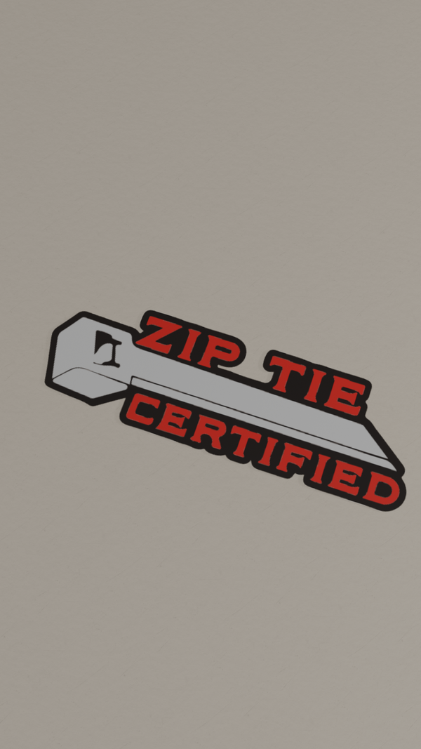 Zip Tie Certified - Universele Sticker