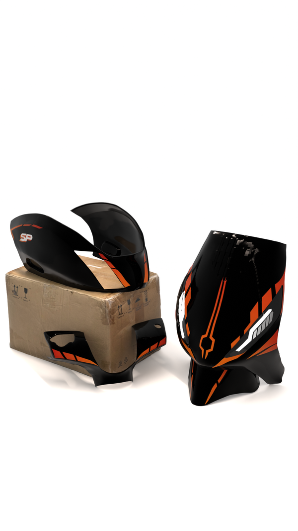 Striped Minimalistisch V2 - Stickerset Piaggio Zip (Orginele Kappen)