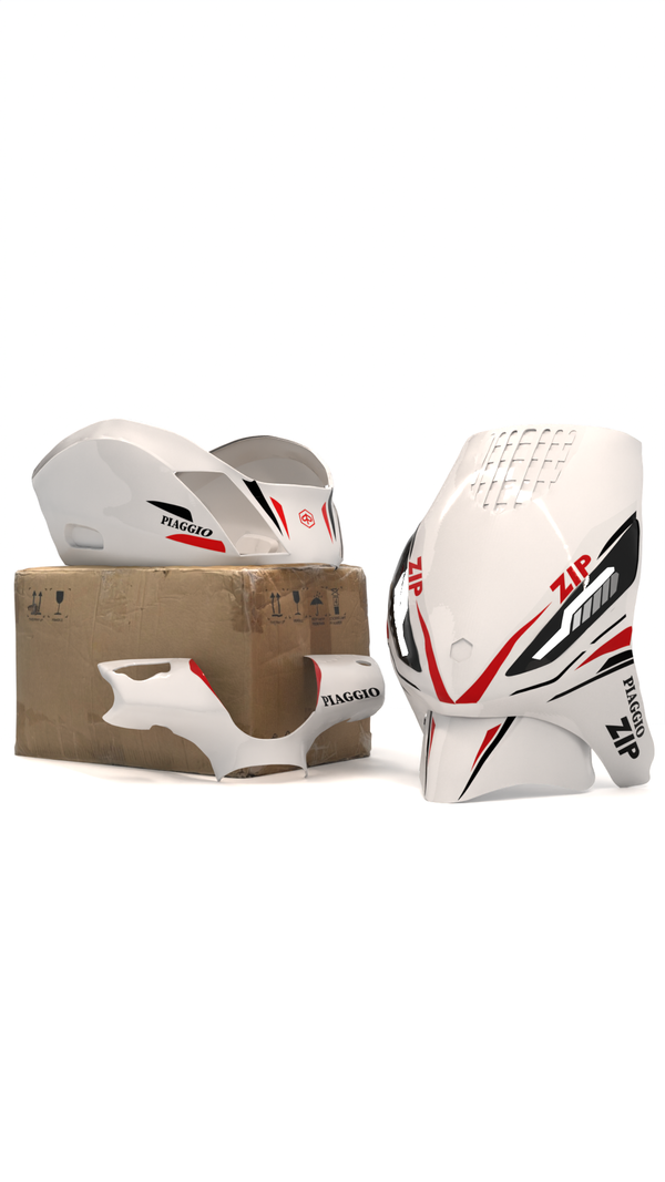Sporty Design  - Stickerset Piaggio Zip (Orginele Kappen)