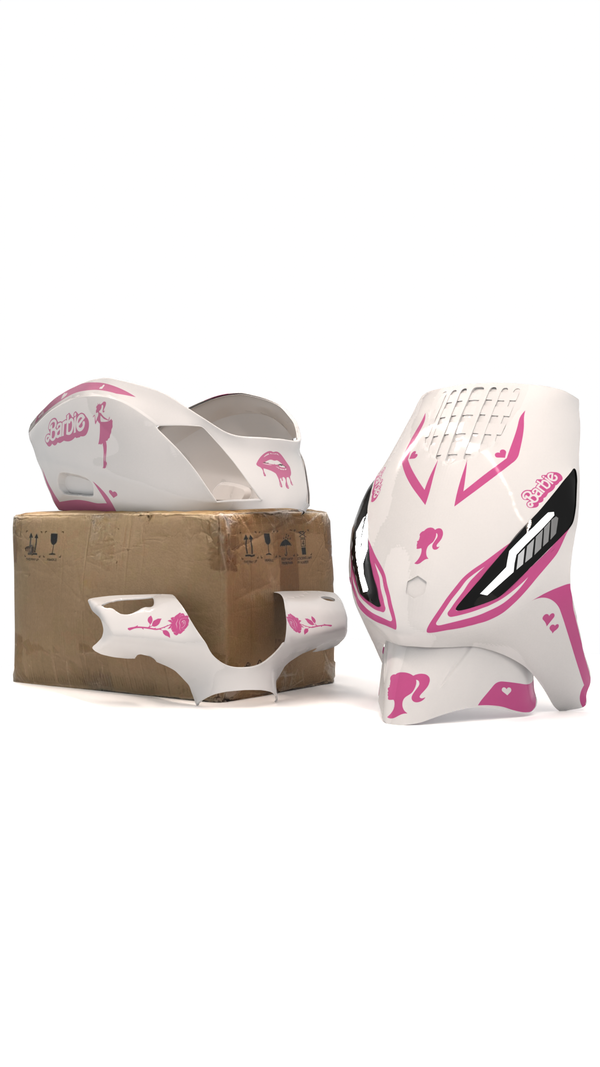 Barbie  - Stickerset Piaggio Zip (Orginele Kappen)