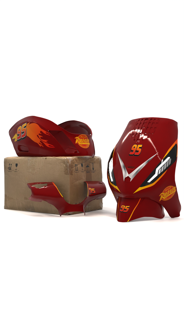 Lightning Mc Queen ''Cars'' - Stickerset Piaggio Zip (Orginele Kappen)